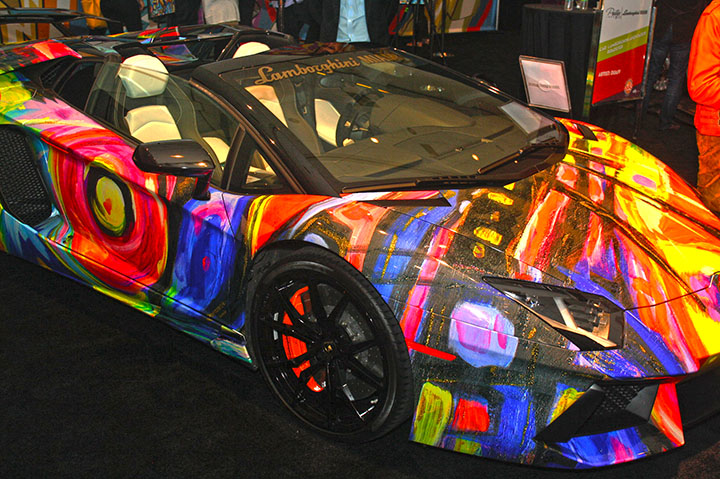 Cars Art Meet at he Miami Auto Show Turns into a Stunning Art Gallery