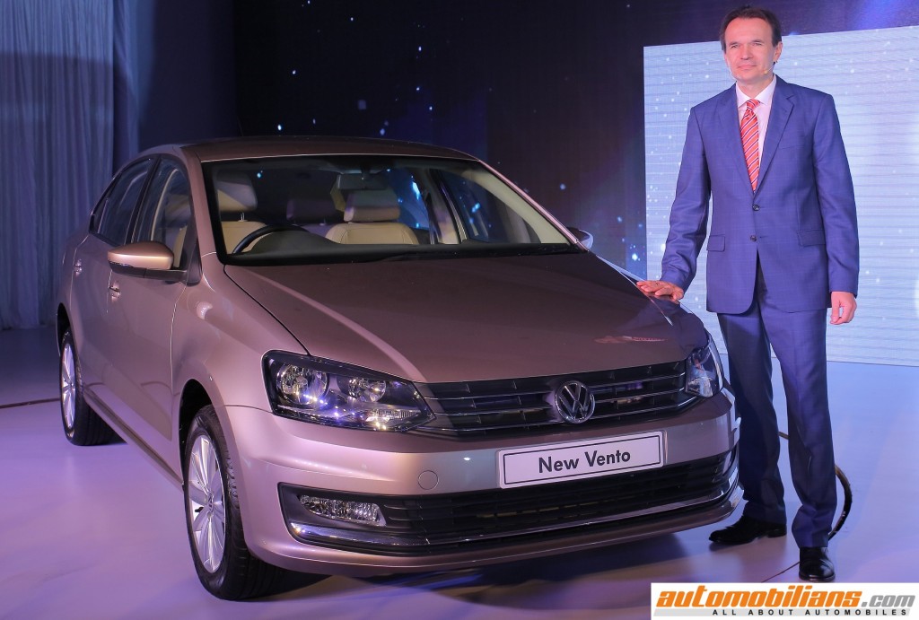 Mr. Michael Mayer, Director, Volkswagen Passenger Cars India, at the launch of the New Vento in New Delhi (1) (Copy)
