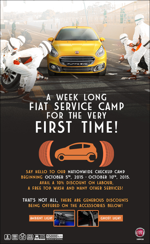 FIAT Organizes Nationwide Check-Up Camps For Its Indian Customers From 5th To 10th October ’15