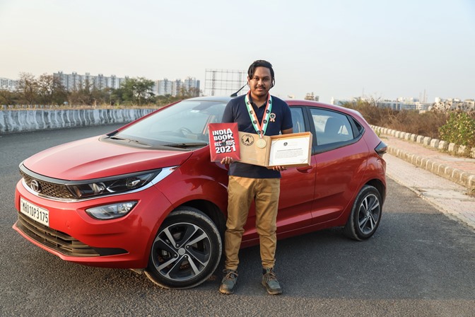 Devjeet Saha covers 1603 km in less than 24 hours in a Tata Altroz