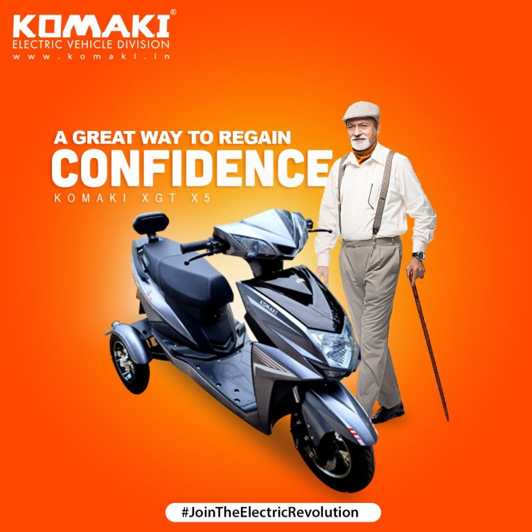 Komaki XGT X5 EV Scooter Launched In India For Elderly And Specially-Abled People At Rs. 72,500/- (Ex-Showroom)